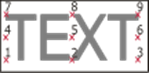Bild som visar textens insättningspunkt. Bild som visar textens insättningspunkt.