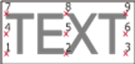 Bild som visar textens insättningspunkt. Bild som visar textens insättningspunkt.